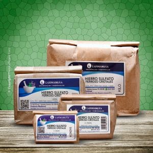 HIERRO SULFATO FERROSO VERDE CRISTALES